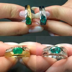 Δαχτυλιδι 18k με Σμαράγδι-thumb-1