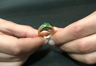Δαχτυλιδι 18k με Σμαράγδι-thumb-5