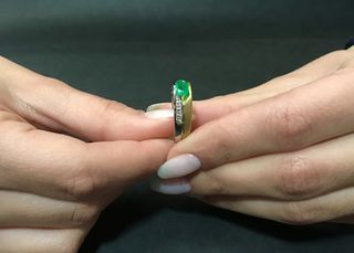 Δαχτυλιδι 18k με Σμαράγδι-thumb-7