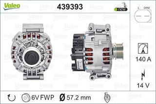Δυναμό/Εναλλάκτης VW GOLF 2008 - 2013 ( Mk6 ) VALEO 439393