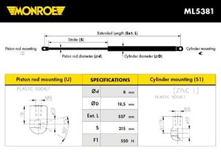 Αμορτισέρ Παγκάζ HYUNDAI SANTA FE 2000 - 2004 ( SM ) MONROE ML5381