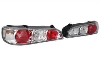 ΦΑΝΑΡΙΑ ΠΙΣΩ Taillights  FIAT Seicento 187 (1998-2010 ) Clear Glass Chrome LHD. ΕΤΟΙΜΟΠΑΡΑΔΟΤΑ