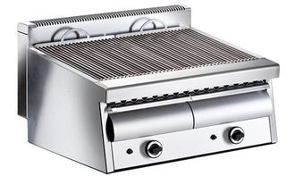 Γκριλ Αερίου Διπλό Με Συρτάρι Νερού Βαρέως Τύπου 82x69x34 VRETTOS - Καινούργιο.