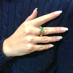 Δαχτυλιδι 18k με Σμαραγδι-thumb-2