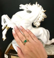Δαχτυλιδι 18k με Σμαραγδι-thumb-3