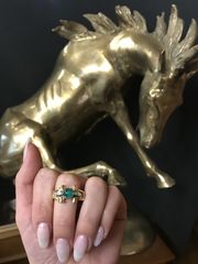 Δαχτυλιδι 18k με Σμαραγδι-thumb-4
