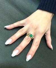 Δαχτυλιδι 18k με Σμαραγδι-thumb-5