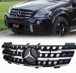 ΜΑΣΚΑ ΕΜΠΡΟΣ Mercedes ML W164 (2005-2008) Black Chrome