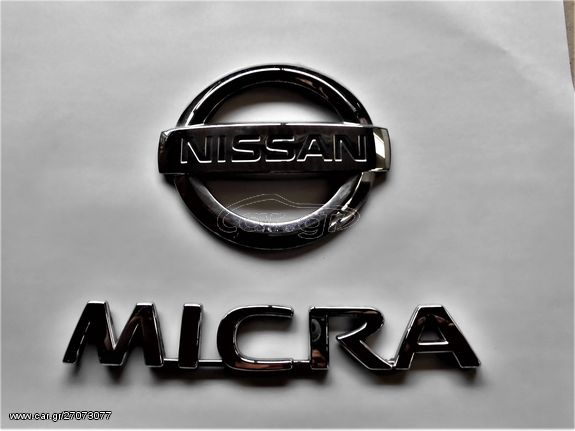 NISSAN MICRA K12 2003-2010 Αυτοκόλλητα Λογότυπα Πίσω πόρτας Πόρτ Μπαγκάζ  