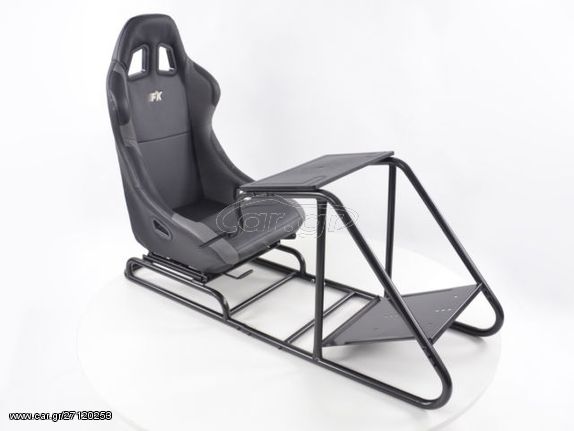 βαση τιμονιερας με καθισματα Game Seat for PC and Games console Leatherette black/grey  www.eautoshop.gr