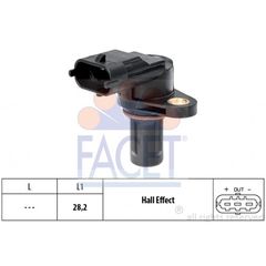 Αισθητήρας στροφών-παλμοδότης FACET 90619 Fiat Punto 1400cc Turbo Multi Air 135ps 955A2000 2012 (46798368,46811121,55181460,55228528,55242637,6000100156)