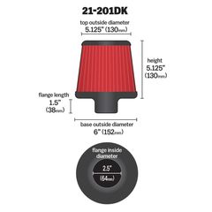 AEM DRYFLOW AIR FILTER Φ63-thumb-1