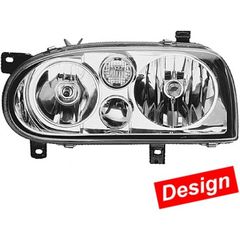 Εμπρός φανάρια HELLA 1DJ008187011 Volkswagen Golf III 1900cc TDI Syncro 90ps ALE 1995 1996 1997 (YY045005G,Z052545)