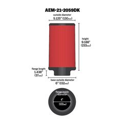 AEM DRYFLOW AIR FILTER Φ102-thumb-1