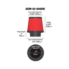 AEM DRYFLOW AIR FILTER Φ114-thumb-1