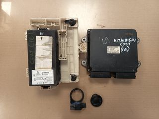 Σετ εγκεφάλου( ECU KIT) με κωδ. εγκεφ. 1860115600/1860B156 από 4A90 1.3 Βενζίνη, από Mitsubishi Colt 2004-2012, & Smart ForFour 2004-2008.