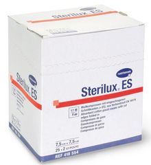 Γάζες υφασμένες αποστειρωμένες Sterilux ES( 7.5cm x 7.5cm 25x2 τμχ  418554 )