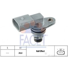 Αισθητήρας στροφών-παλμοδότης FACET 90368 Volkswagen Passat 3200cc FSI 4motion 250ps AXZ 2005 2006 2007 2008 2009 2010 (030907601E,95560610610,030907601,030907601D,030907601E,030907901D)