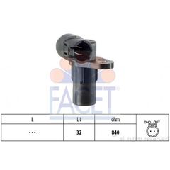 Αισθητήρας στροφών-παλμοδότης FACET 90291 Nissan Interstar Bus 1900cc dCi 82ps F9Q772 2002 2003 2004 2005 2006 (M617112,MW31216432,2373100Q0E,23731AW300,23731AW30A,2375000QAB)