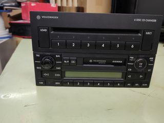 Ραδιοκασετοφωνο και 6δισκο cd player vw golf 4 jetta