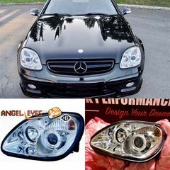 ΦΑΝΑΡΙΑ ΕΜΠΡΟΣ Headlights ΜERCEDES SLK R170 Angel eyes ΕΤΟΙΜΟΠΑΡΑΔΟΤΑ 