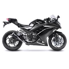 Leovince Tελικό Εξάτμισης LV 10 Black S.Steel Kawasaki Ninja 250/300 Z 250/300 2013 - 2016 