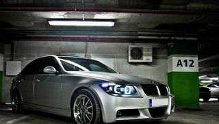 BODY KIT BMW 3 Series E90 (2005-2008) M-Technik Design with Grilles Double Stripe M Design Piano Black