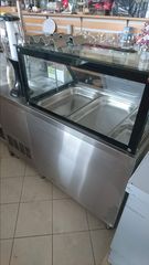 Ψυγείο Βιτρίνα Σαλατών με 2 πόρτες GN με ψυκτικό μηχάνημα 1.38x70x1.28