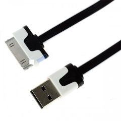 USB Πλακέ Καλώδιο Apple - Black