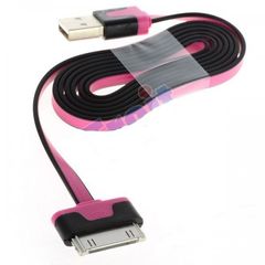 USB Πλακέ Καλώδιο Apple - Ροζ