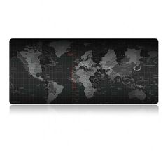 Αντιολισθητικό gaming mousepad με Παγκόσμιο χάρτη μαύρο 70x30cm