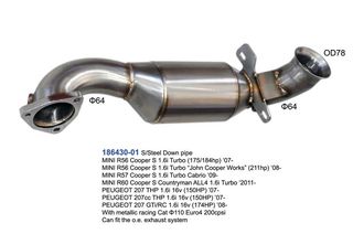 DOWN PIPE PEUGEOT 207 TURBO-MINI COOPER