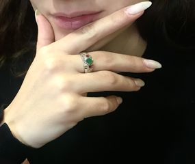 Δαχτυλιδι 18k με Σμαράγδι-thumb-21