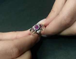 Δαχτυλιδι 18k με Ρουμπινια-thumb-3