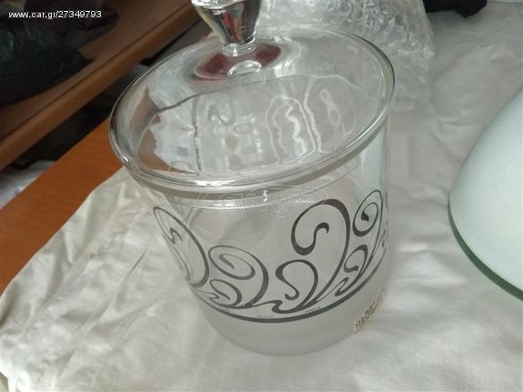 Γυάλινη καράφα 24cm + γυάλινο βάζω 17,5cm-thumb-9