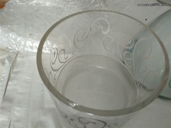 Γυάλινη καράφα 24cm + γυάλινο βάζω 17,5cm-thumb-11