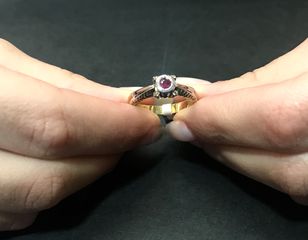 Δαχτυλιδι 18k με Ρουμπίνι-thumb-1