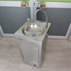 Λάντζα ποδοκίνητη με θερμομικτικό πεντάλ, 40*40*85 cm. Υγειονομικός νιπτήρας τύπου Haccp. Ποιότητα & Τιμή Stockinox-thumb-4