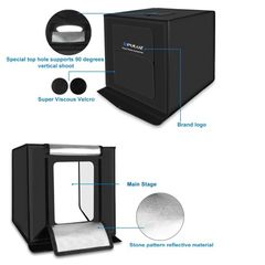 Φορητό στούντιο φωτογράφησης Soft Light Box LED All-in-One εύκολο στη χρήση-thumb-1