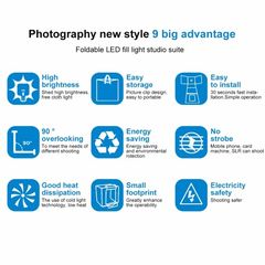 Φορητό στούντιο φωτογράφησης Soft Light Box LED All-in-One εύκολο στη χρήση-thumb-8