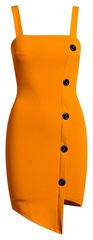 Μίνι φόρεμα με κουμπιά στο πλάϊ - Μουσταρδί 52581 - Πορτοκαλί