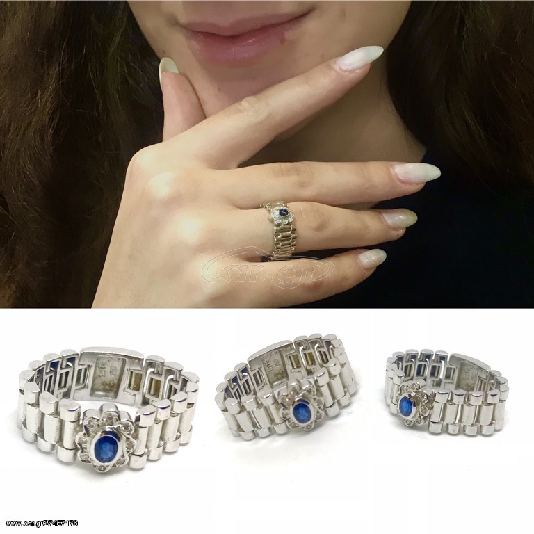 Δαχτυλιδι 18k με Ζαφείρι ROLEX