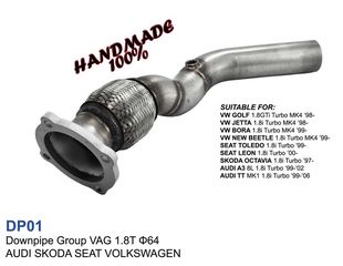 DOWN PIPE G0lf 4 20v.-octavia-leon- audi a3 κλπ.