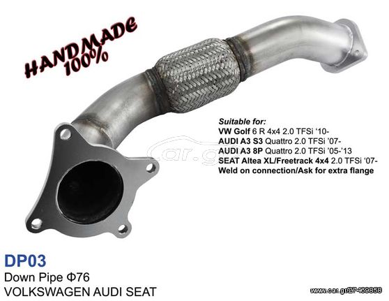 DOWN PIPE AUDI S3 QUATTRO 2.0 TFSI