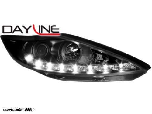 ΦΑΝΑΡΙΑ ΕΜΠΡΟΣ LED DAYLINE FORD Fiesta 7_08-10_drl optic_black