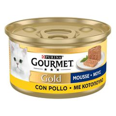 Υγρή Τροφή για Ενήλικες Γάτες Purina Gourmet Gold Μους, με Κοτόπουλο 85gr