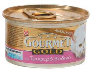 Υγρή Τροφή για Ενήλικες Γάτες Purina Gourmet Gold Μους  με Βοδινό 85gr