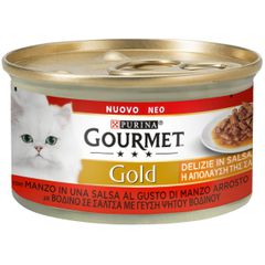 Υγρή Τροφή για Ενήλικες Γάτες Purina Gourmet Gold Delight Σάλτσα με Μοσχάρι 85gr