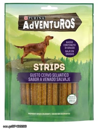 Λιχουδιές Purina Adventuros Strips με Ελάφι, 90gr