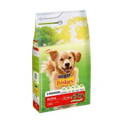 Ξηρά Τροφή Friskies Active για Ενήλικους Σκύλους με Βοδινό 4kg (Λήξη 10/25)